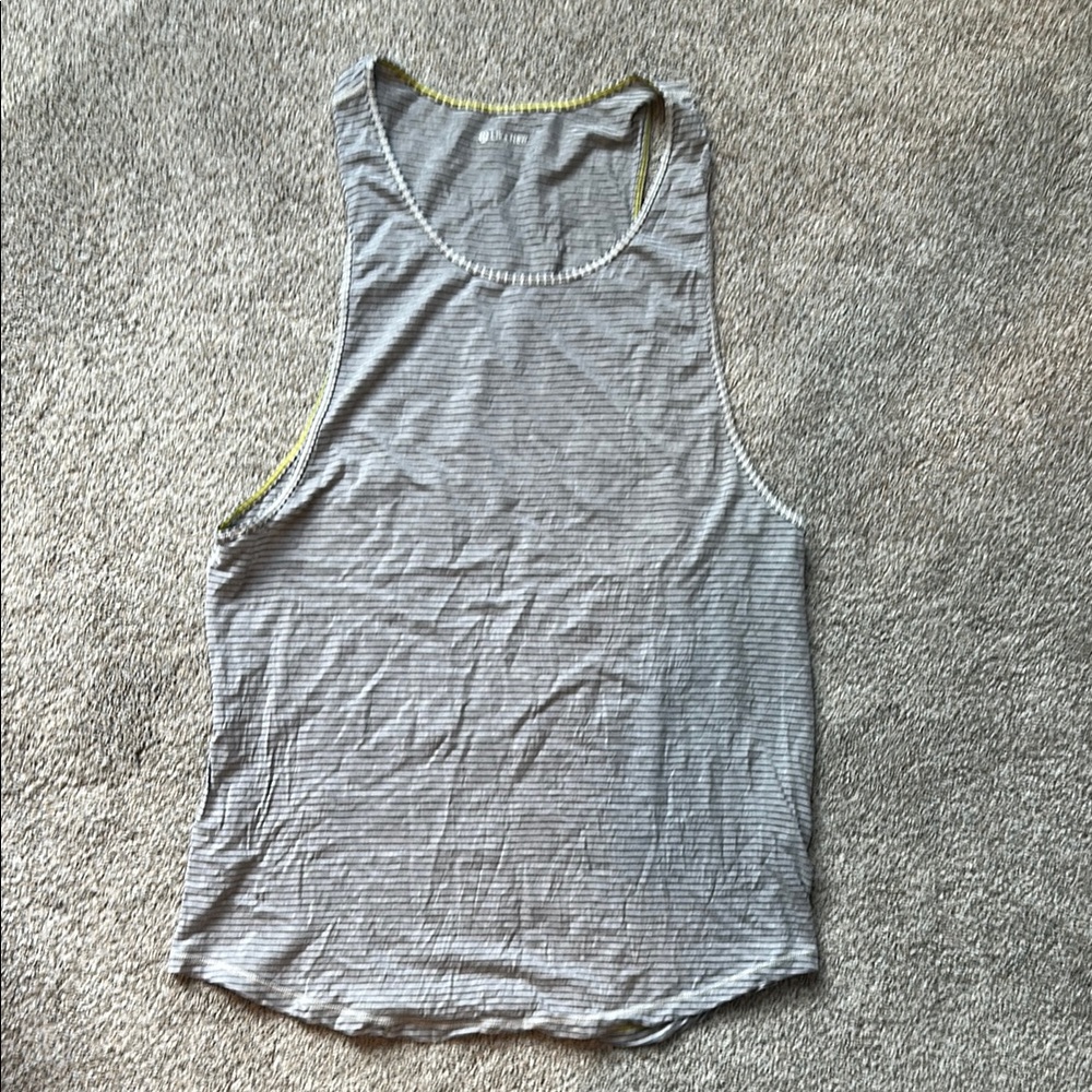 Striped Gray Tank Top Fits Like Size 6